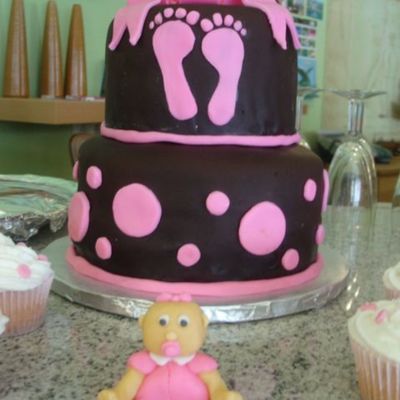 Pink And Brown Cake