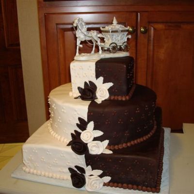 November 2008 Wedding Cake - Checkerboard Cake Mix