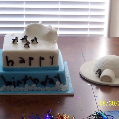 Happy Feet Birthday Cake
