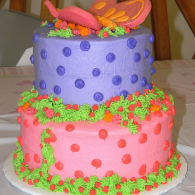 Butterfly Baby Shower Cake