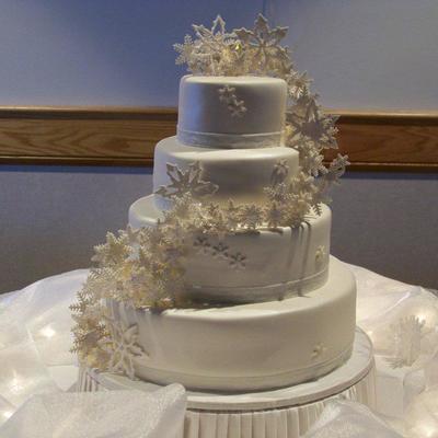 Snowflake Wedding Cake
