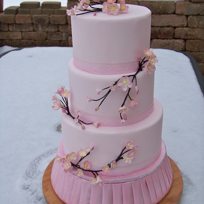Pale Pink And Gumpaste Cherry Blossoms!