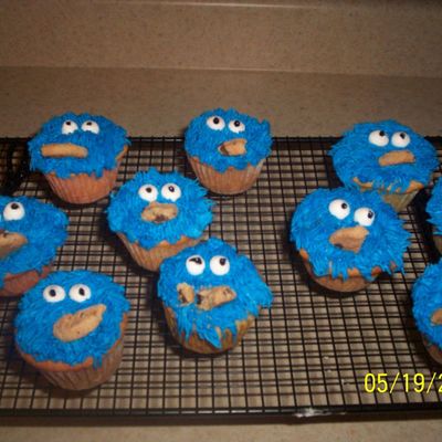 Cookie Monster Cupcakes