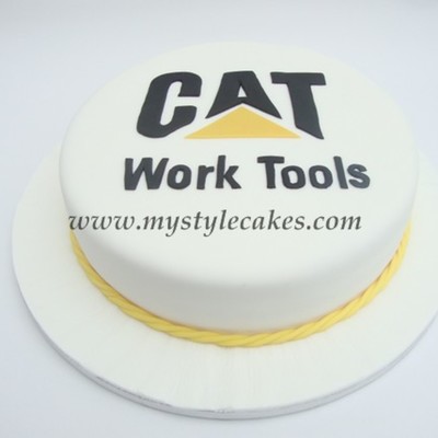 Cat Work Tools Logo Cake
