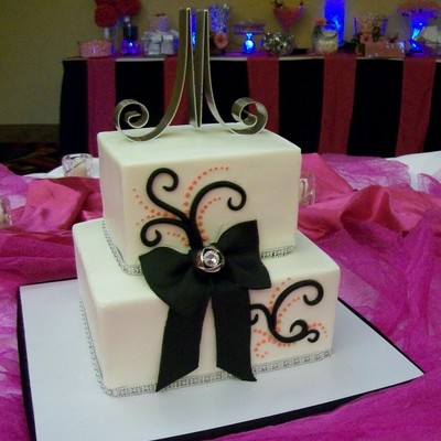 Black Swirl 2 Tier