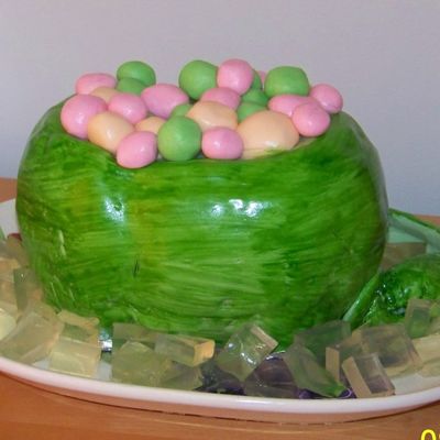 Fruit Salad In Watermelon Cake