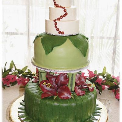 Tropical Wedding Cake
