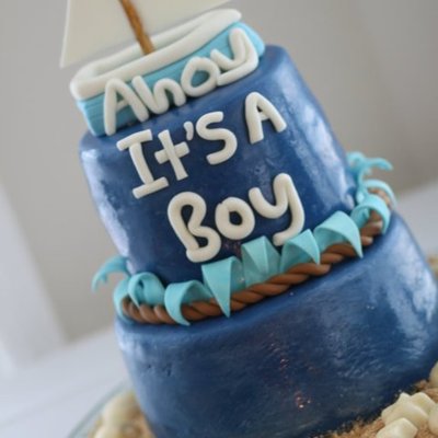 Nautical Baby Shower Cake!