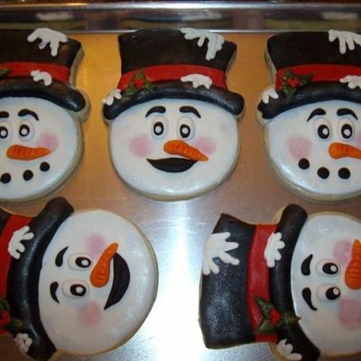 Snowmen Christmas Cookies