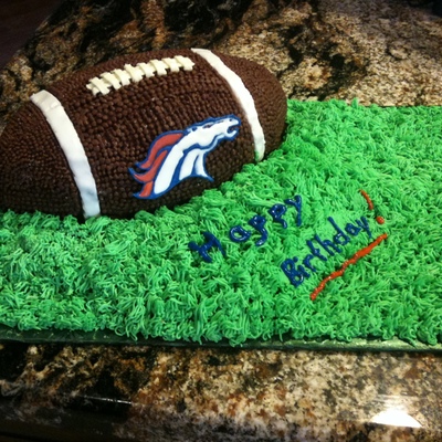 Denver Bronco Birthday Cake