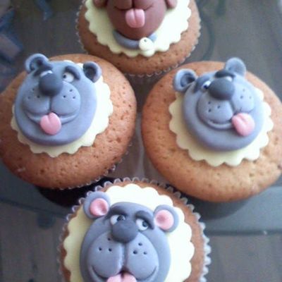 Bear And Dog Cupcakes