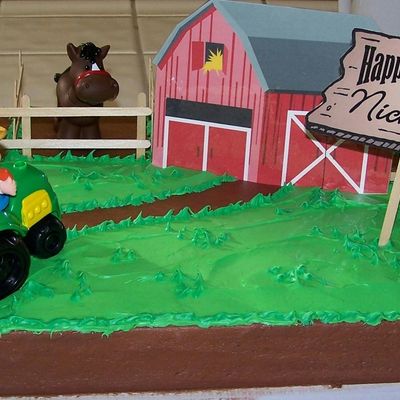 Farm Themed Birthday Cake