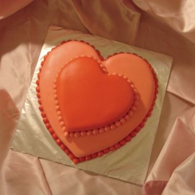 Valentine's Day Heart Cake