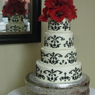 Damask Wedding Cake