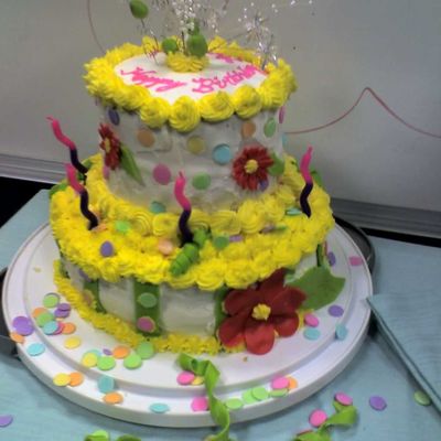 First Attempt At A Stacked Cake