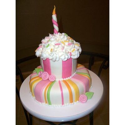 Second Birthday Cupcake Cake