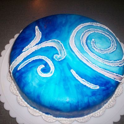 Swirly Painted Cake