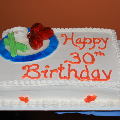 Hot Wings Birthday Cake