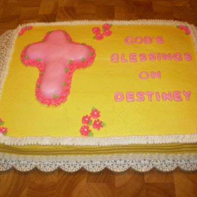 Baptism Sheet Cake