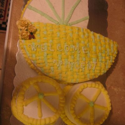 Yellow & Green Stroller Cake