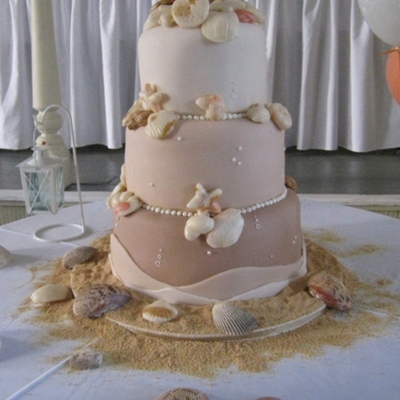Sea Shell Wedding Cake