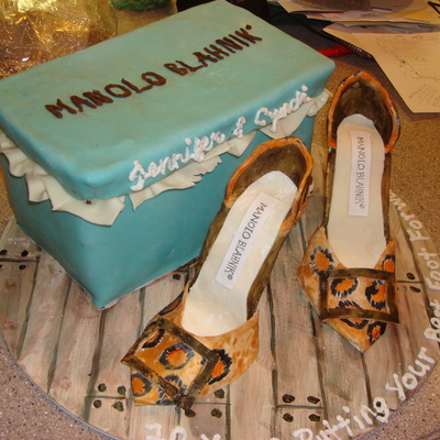 Leopard Print Life-Sized Shoes And Shoebox