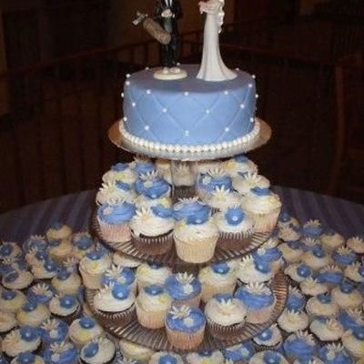 Periwinkle Cupcake Wedding