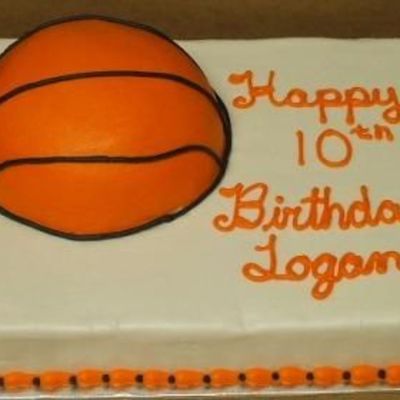 Basketball Sheet Cake