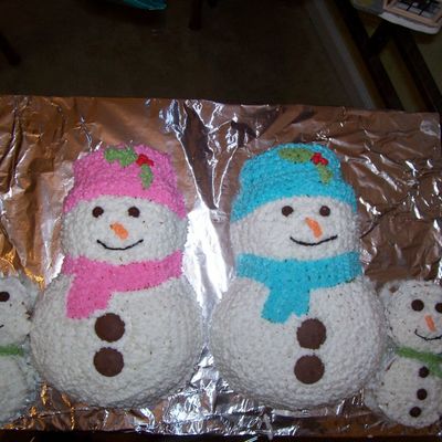 Winter Snowman Family