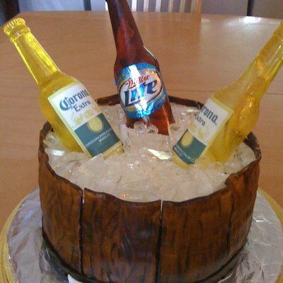 Beer Bottle Cake