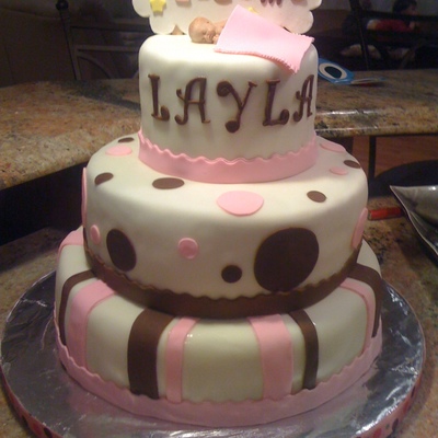 Pink And Brown Baby Shower