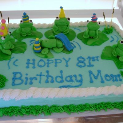 Frogs On A Cake