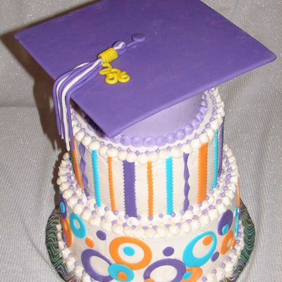 Graduation Cake Top View