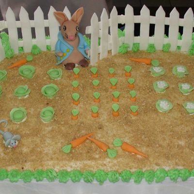 Peter Rabbit Baby Shower Cake