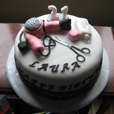 Birthday Cake For A Trainee Hairdresser