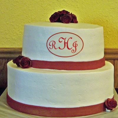 Simple Monogram Cake