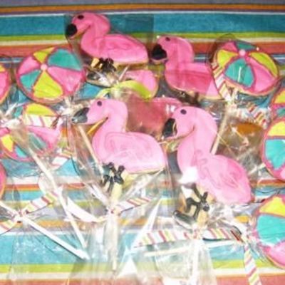 Flamingos And Beach Balls!