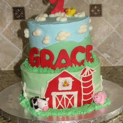 Grace's Farm Birthday Cake