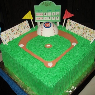 Cubs Baseball Birthday Cake