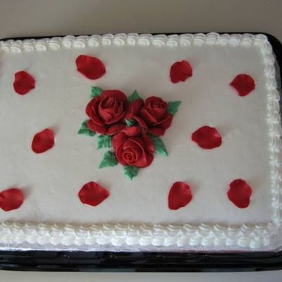 Rose Sheet Cake