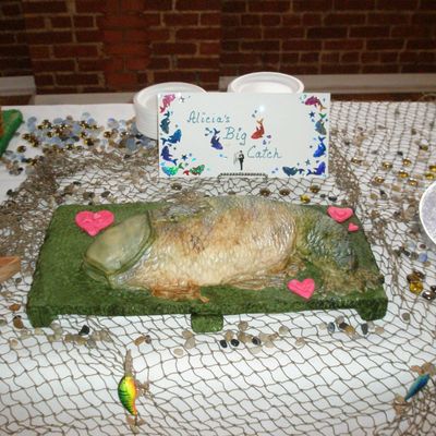 Fondant Big Fish - From "alicia's Big Catch" Grooms Cake Table (Pic 2 Of 3)