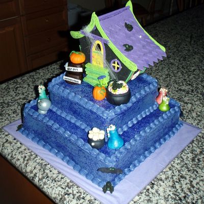 Mad Science Halloween Birthday Cake