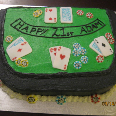 Blackjack Table 21 Cake