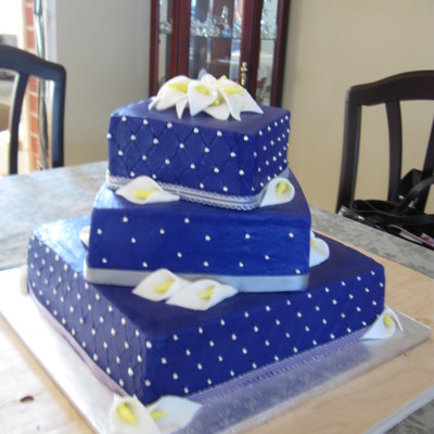 3 Tier Purple Engagement Cake
