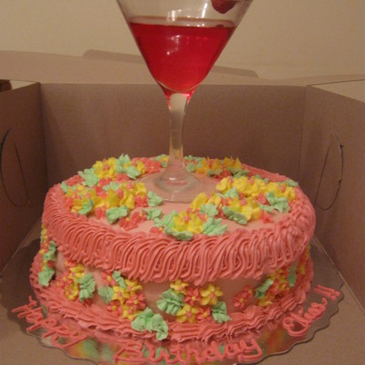 Martini Glass Cake