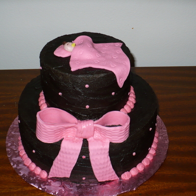 Chocolate With Pink Fondant