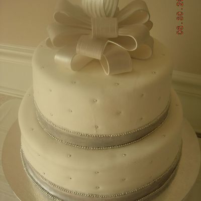 Silver Birthday Cake