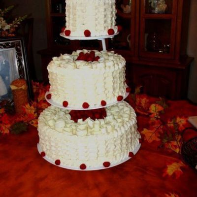 White Chocolate Raspberry Anniversary Cake