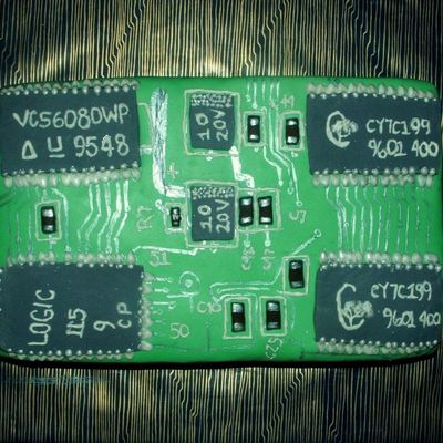 Circuit Board Cake