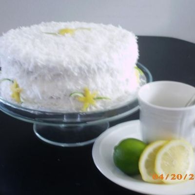 Lemon Lime Coconut Cake